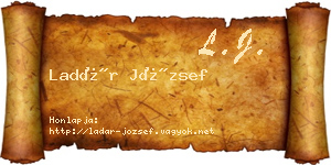 Ladár József névjegykártya
