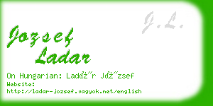 jozsef ladar business card